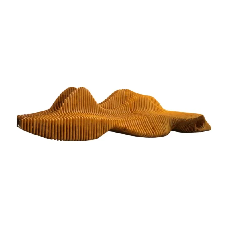 Chinese-style special-shaped artwork wood sofa hotel furniture simple modern living room classical high-grade wood