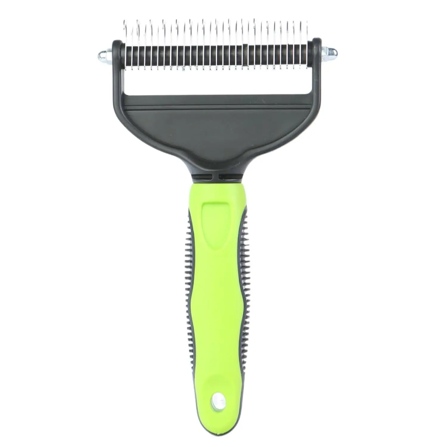 

Double Sided Dematting & Deshedding Comb for Dogs and Cats, Grooming Tool - Mat Remover - Safe Detangler for Matted Fur Hair