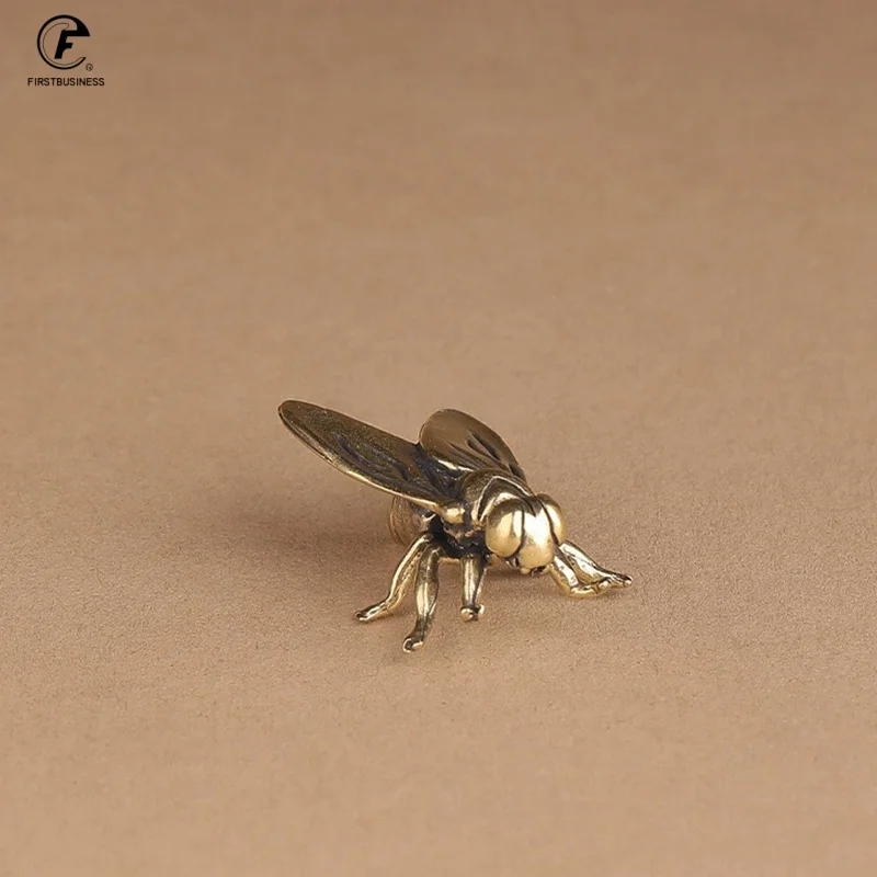 2026 new Mini Brass Fly Insect Ornament Miniature Statue Vintage Craft Metal Insects Animal Figurine Home Office Desktop Decor