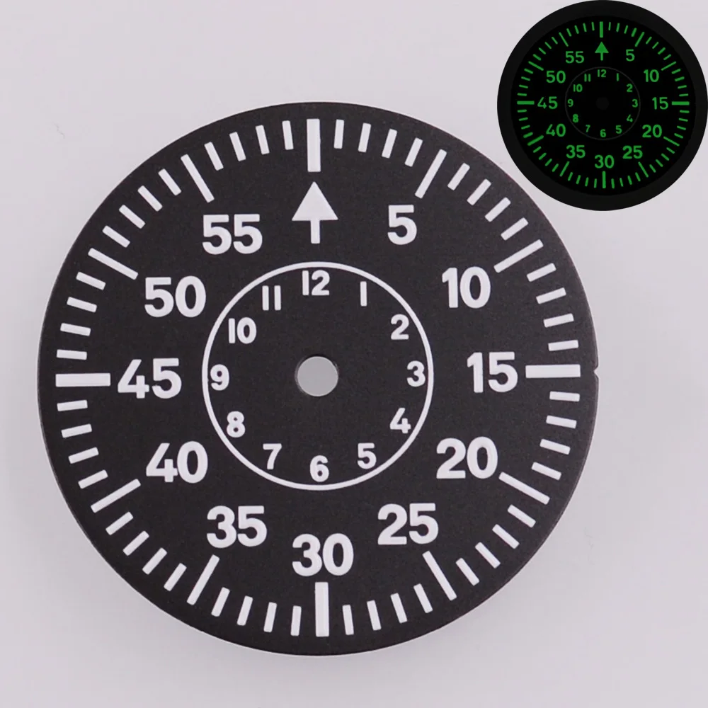 29mm Green Luminous Watch Dial Fit NH35 NH36 ETA 2836 2824 Mingzhu DG2813 3804 Miyota 8205 8215 821A Seagull 1612 Movement