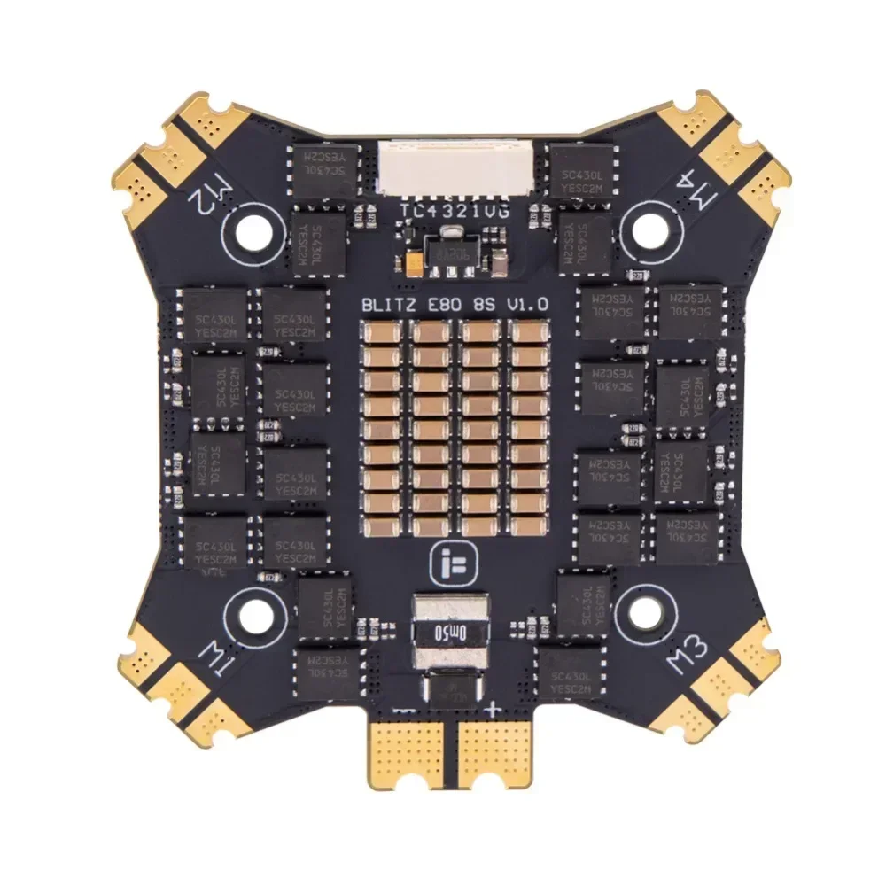 IFlight BLITZ E80 Pro 4-IN-1 ESC BLHeli32 2-8S Lipo는 RC FPV 드론용 DShot/ DShot150/ 300/ 600/ MultiShot/ OneShot 등을 지원합니다.