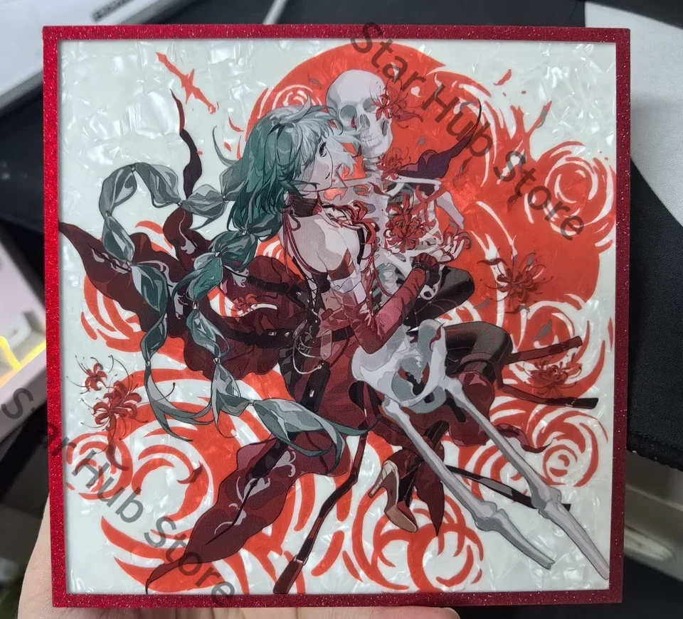 Wuthering Waves Phrolova Double Flash Badge Postcard Acrylic Colored Paper Card Cosplay Colleagues Exquisite Gifts Anime