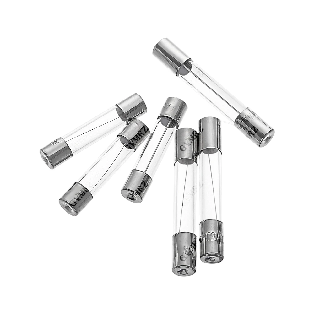 10pcs/lot 5*20mm 6*30mm 5 6 8 10  Fast Blow Glass Tube Fuses 5x20 6x30 mm 250V 20 25 30 A AMP Fuse 15 0.5 1 2 3 4