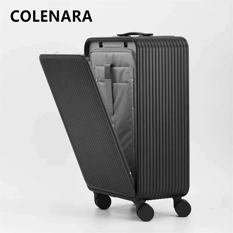 Imagem -04 - Colenara-alumínio Magnésio Liga Trolley Case Mala Masculina Rolando Bagagem Caixa Abertura Frontal Todo o Alumínio 17 20 24