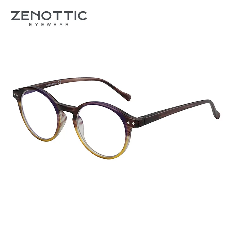  ZENOTTIC Retro kleine runde Korrektionsbrille, kreisförmige progressive Brille, photochrome optische Brille für Damen und Herren – Detail 8