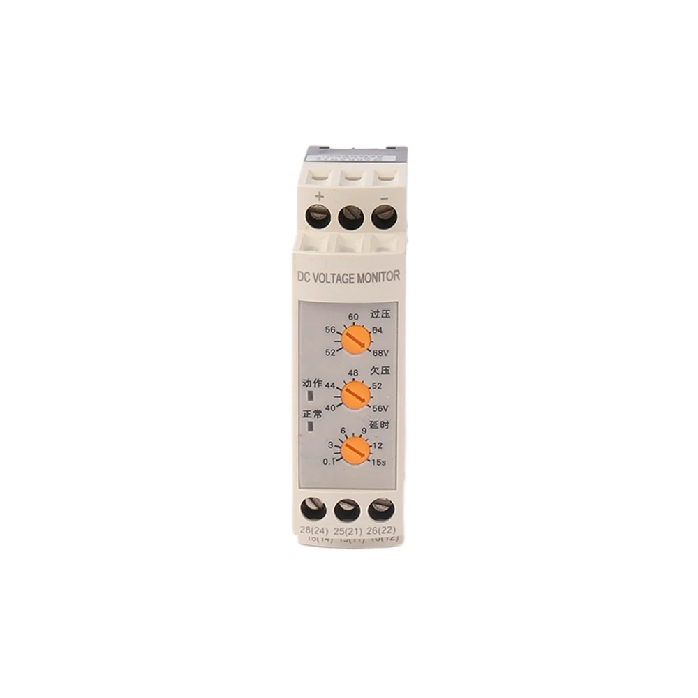 DC12V/DC24V/DC36V/DC48V Over Under Voltage Values Adjustable Protector Relay Over Under Voltage Protector Relay Device Switch