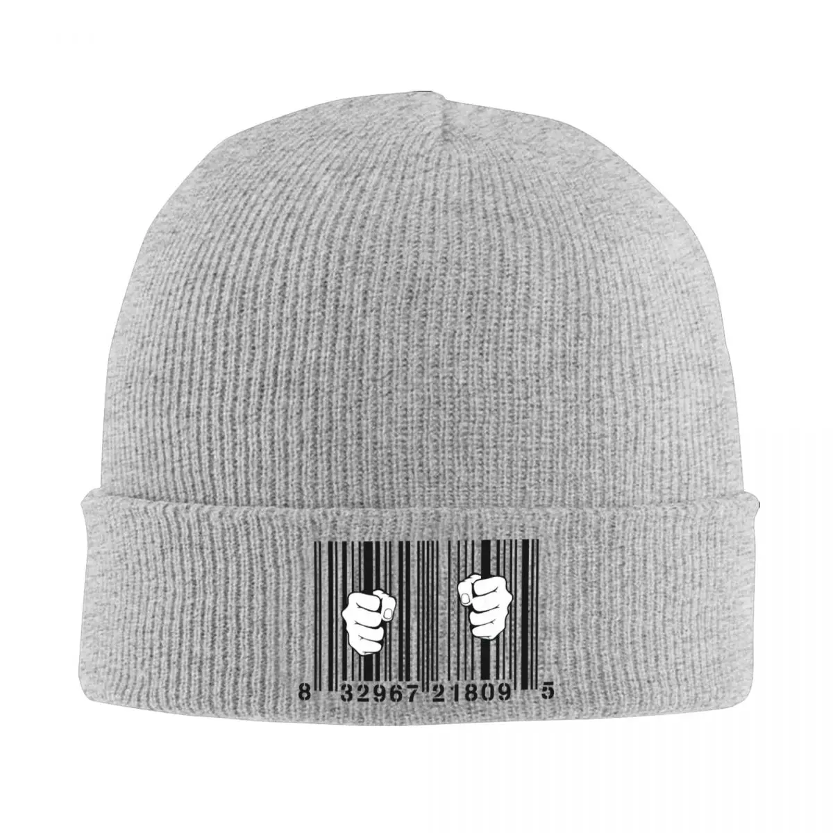 

Captured By Consumerism UPC Barcode Prison Knitted Bonnet Caps 100% Cotton Fashion Keep Warm Hats
