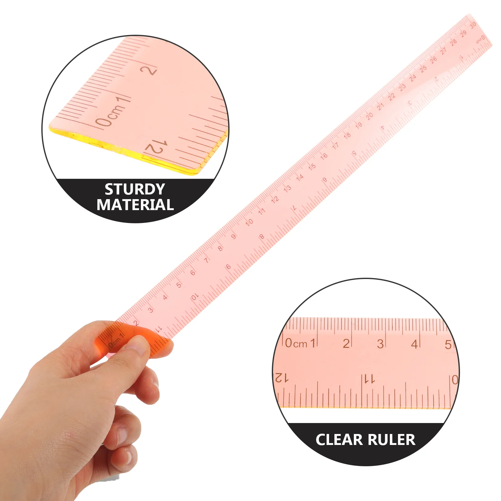 8 قطعة 30 سنتيمتر البلاستيك الملونة مسطرة مستقيمة أداة قياس للمدرسة الرسم اللوازم المكتبية الطلاب المعلمين المهندسين 12