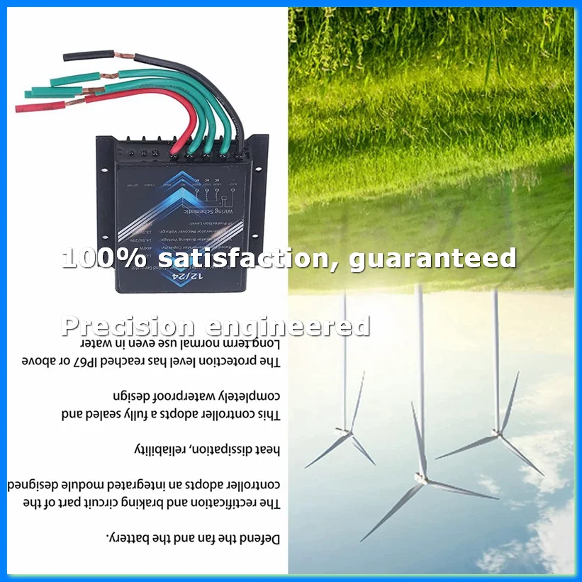 Wind Turbine 400W 12V - Windturbinen-Laderegler, 400W 12V 24V Mini-Windturbinen-Generator-Controller IP67