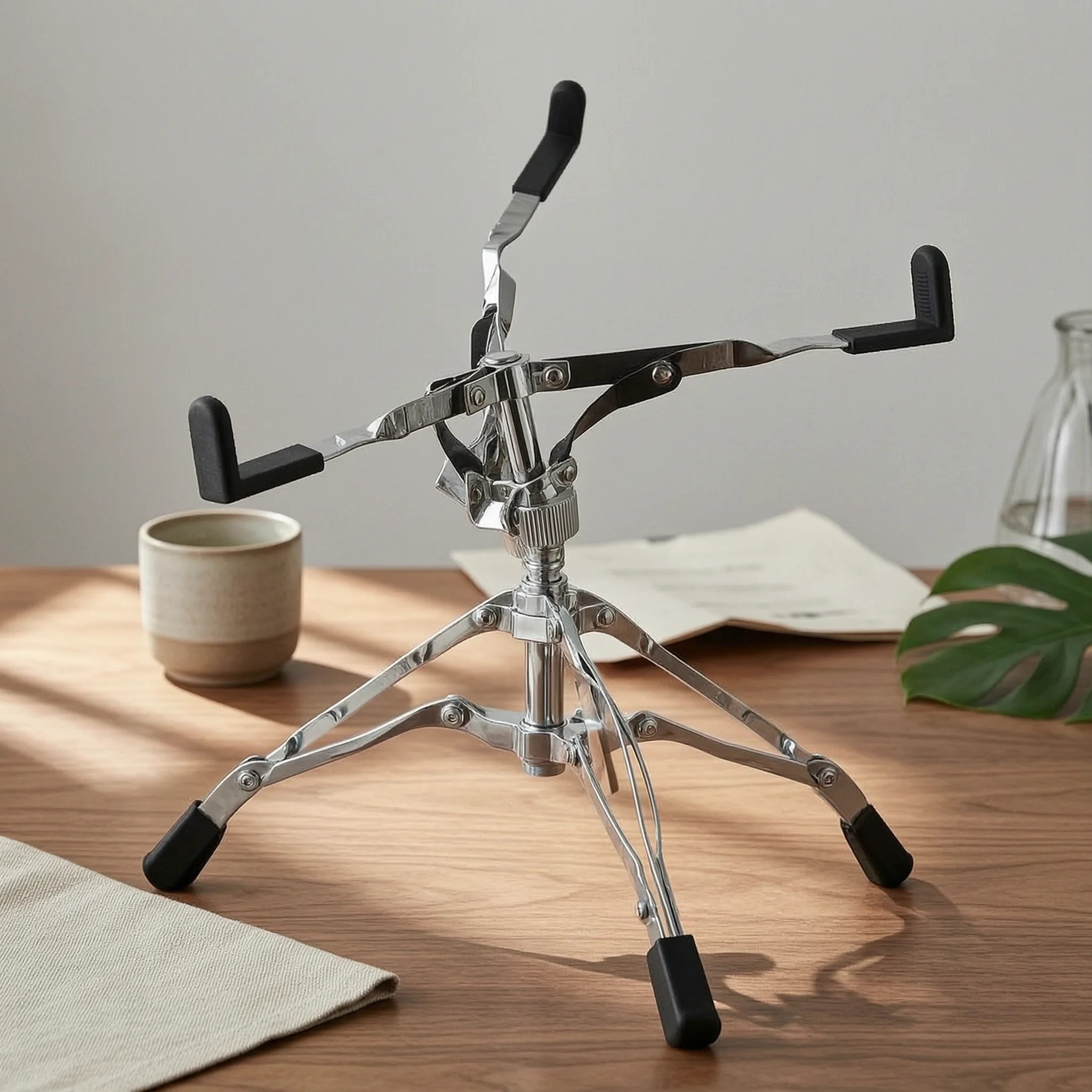 

Snare Drum Stand Secure Hold Double-Braced Snare Stand Percussion Hardware Rubber Feet Music Gear for Stage