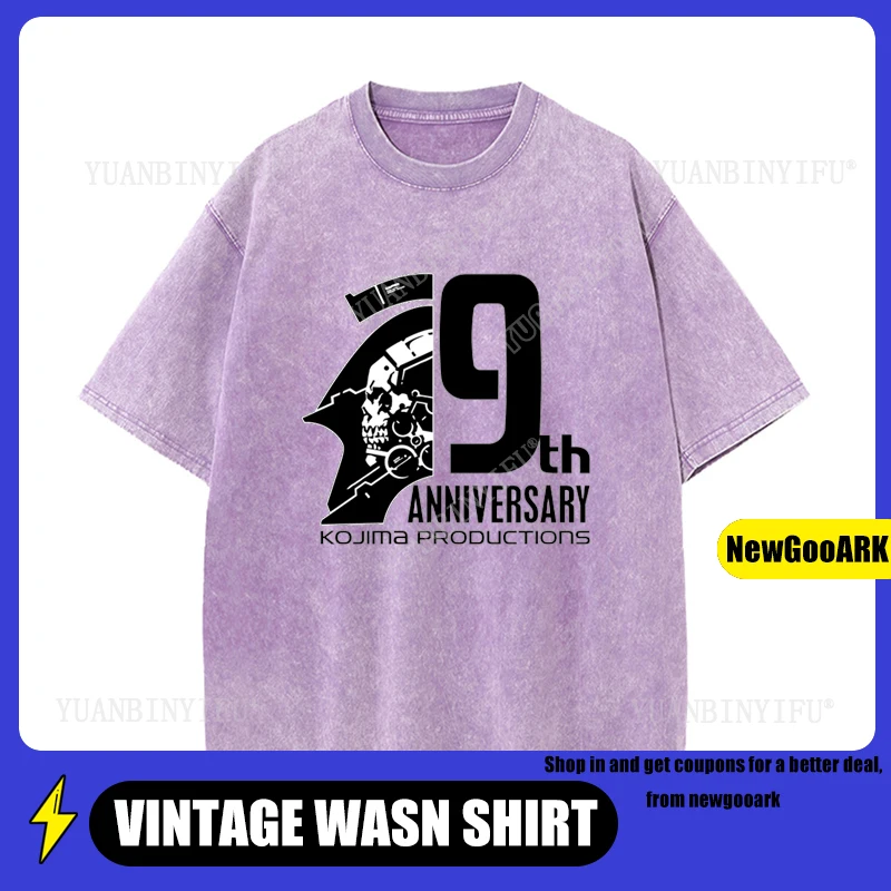 تي شيرت Death Stranding Kojima Game تي شيرت كلاسيكي للرجال والنساء من القطن لتنظيف المياه تي شيرت ملابس