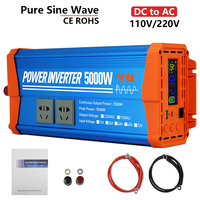 High Frequency 5000W/2500W Pure Sine Wave Inverter DC to AC 12V 24V to 110V 220V Car Inverter with USB and Type C