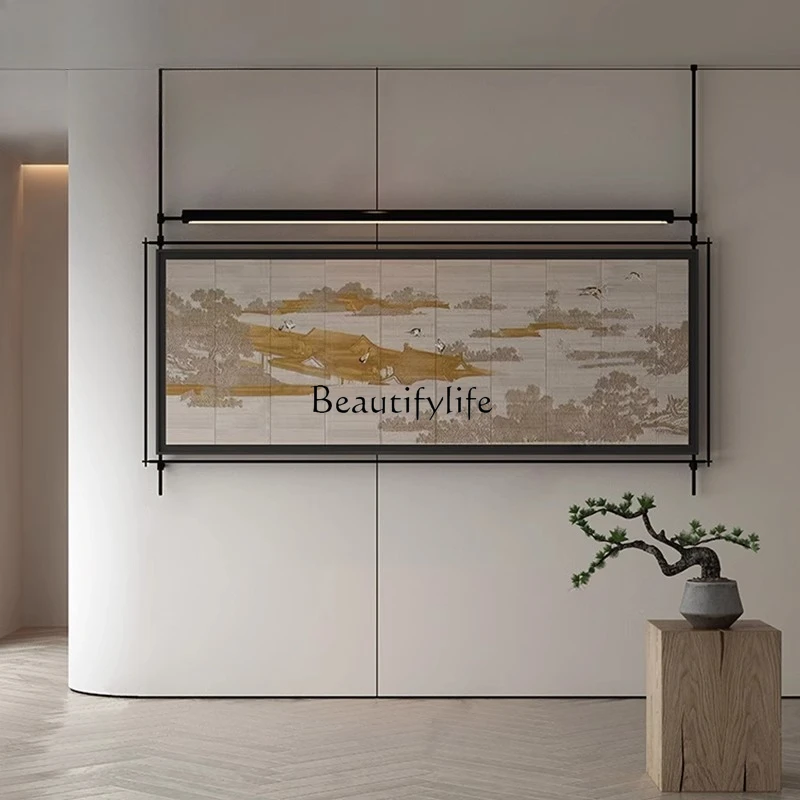 Decorative painting High-end restaurant Hotel background wall painting Luminous object art