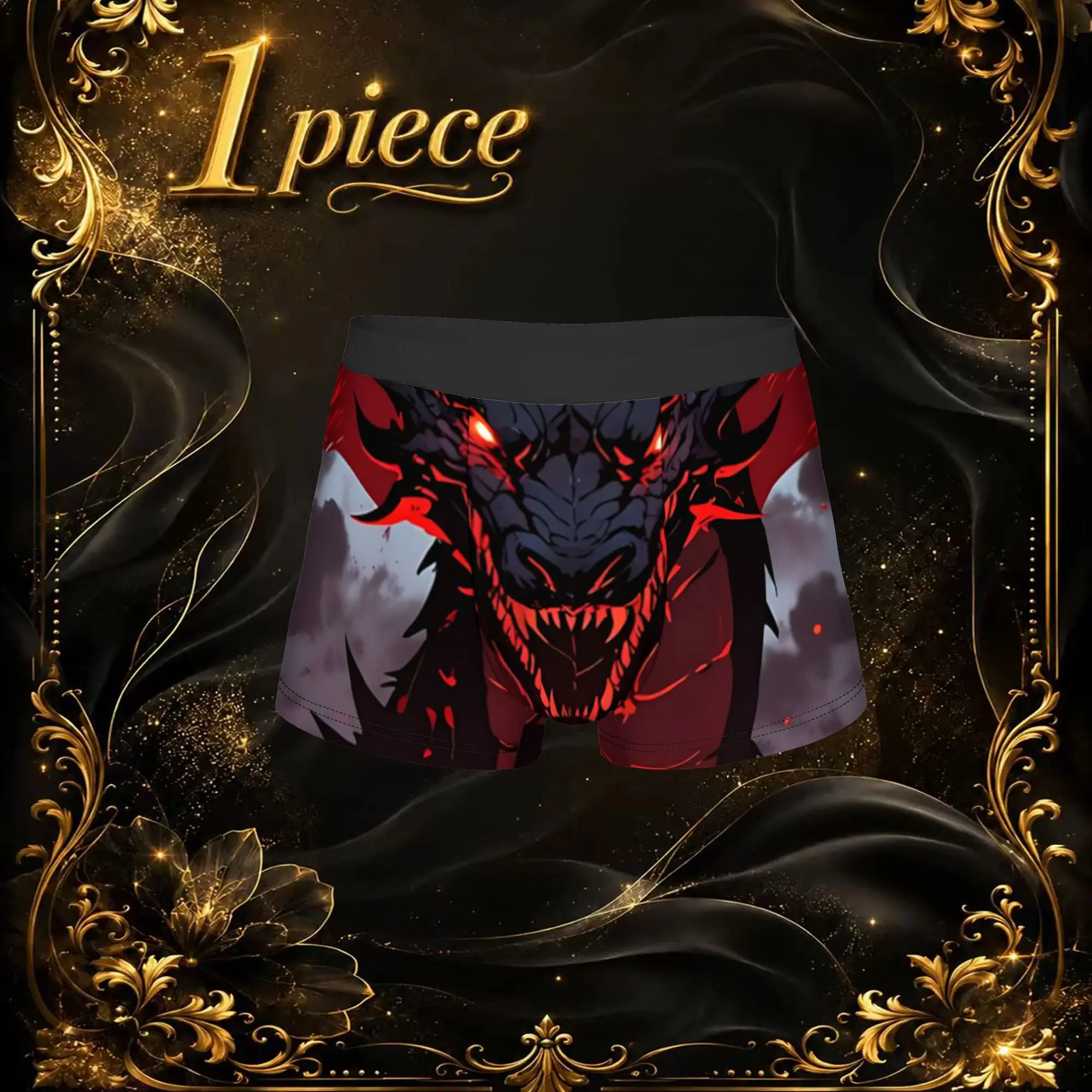 1pc Popular Japanese Warrior And Dragon Print boxers  adults  Breathbale Panties Men's Underwear Comfortable Shorts Boxer Briefs
