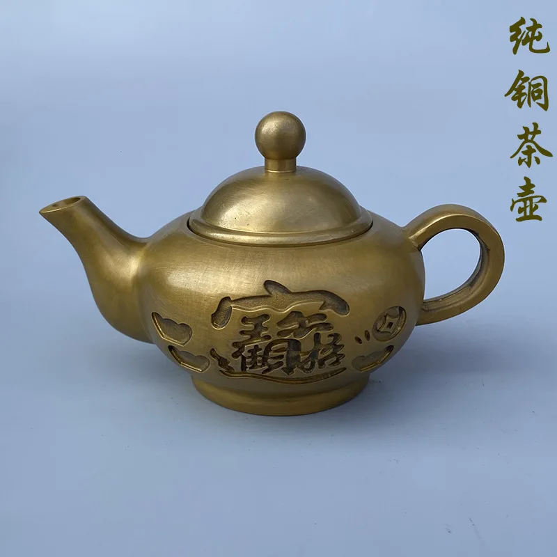 

Copper Dragon and Phoenix Pot Decoration Copper Flagon Copper Teapot Decoration Antique Copper Pot Decoration Copper Flagon Tea