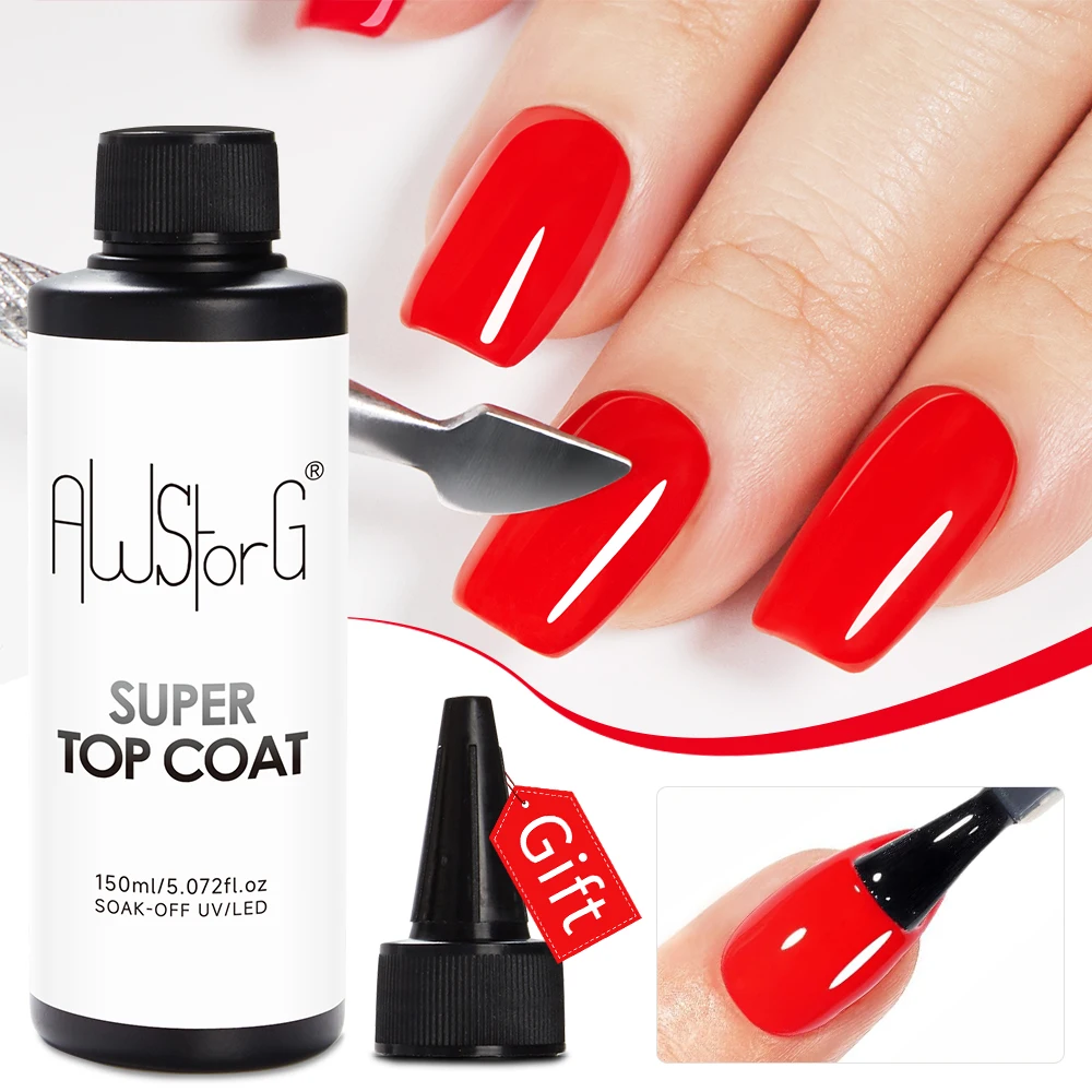 AWStorG 150 ml Basisgel Super Top Coat Matte Top Coat Gel Polish Losweken UV LED Gel Vernis Functionele gel Nagelsalon