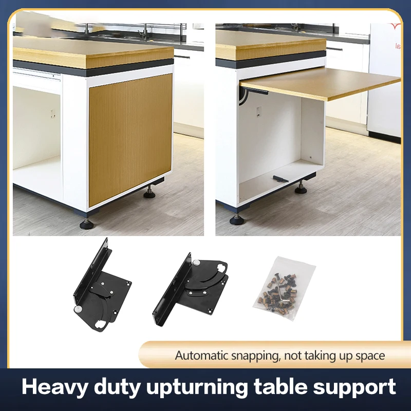 SSOUIM Flip Up Support Table Hardware Countertop Door Panel Up And Down Heavy Duty Bracket Folding Table Hardware Accessories