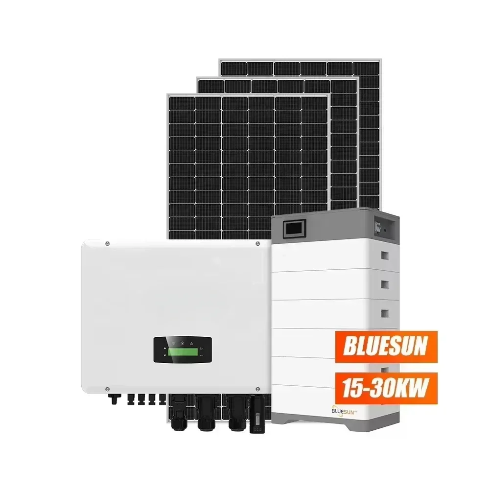 Bluesun Hybrid Solar System 5KW 10KW 15kw 20kw Complete Home Solar System Kit 10 Kw Solar Power System With CE Certification