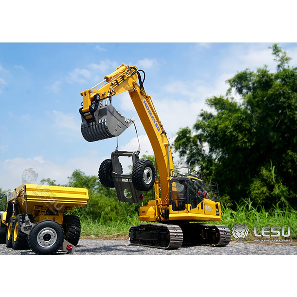 LESU AT-C0016-B 1/14 Simulationsmodell AC360 Schnellspanner Ersatztraktor Schleifscheibe Fester Bagger Raupenanhänger