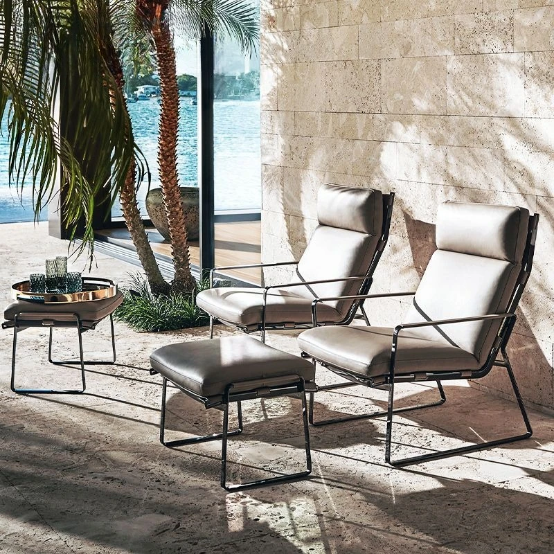 유럽 스타일의 미니멀리스트 인조 가죽 캐주얼 소파 의자 가정 호텔 거실 침실 마사지 의자 식당 의자