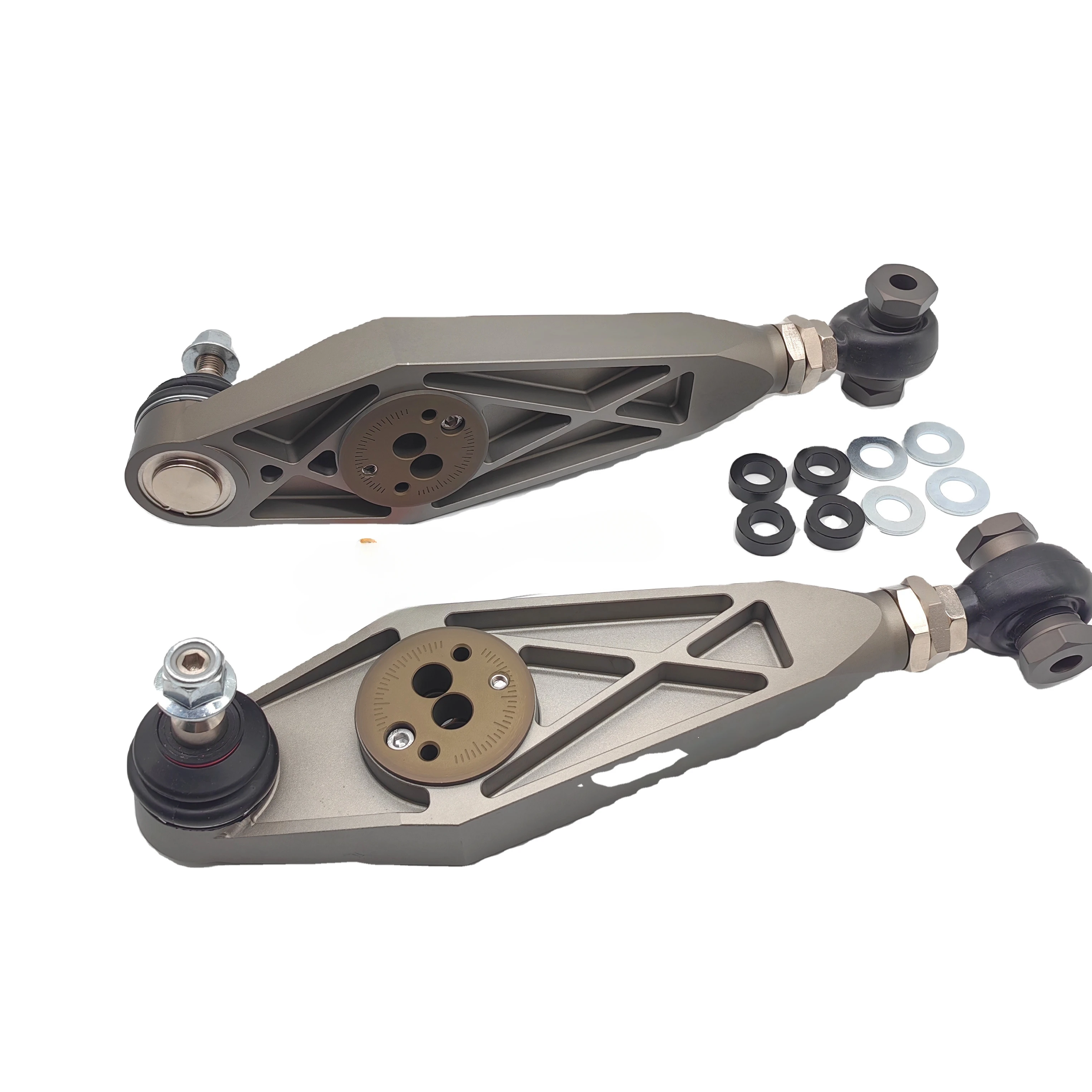 Adjustable Lower Control Arms For 986 and 987 Boxster/Cayman CNC Billet Aluminium Made Spherical Bearings Heim Joint.