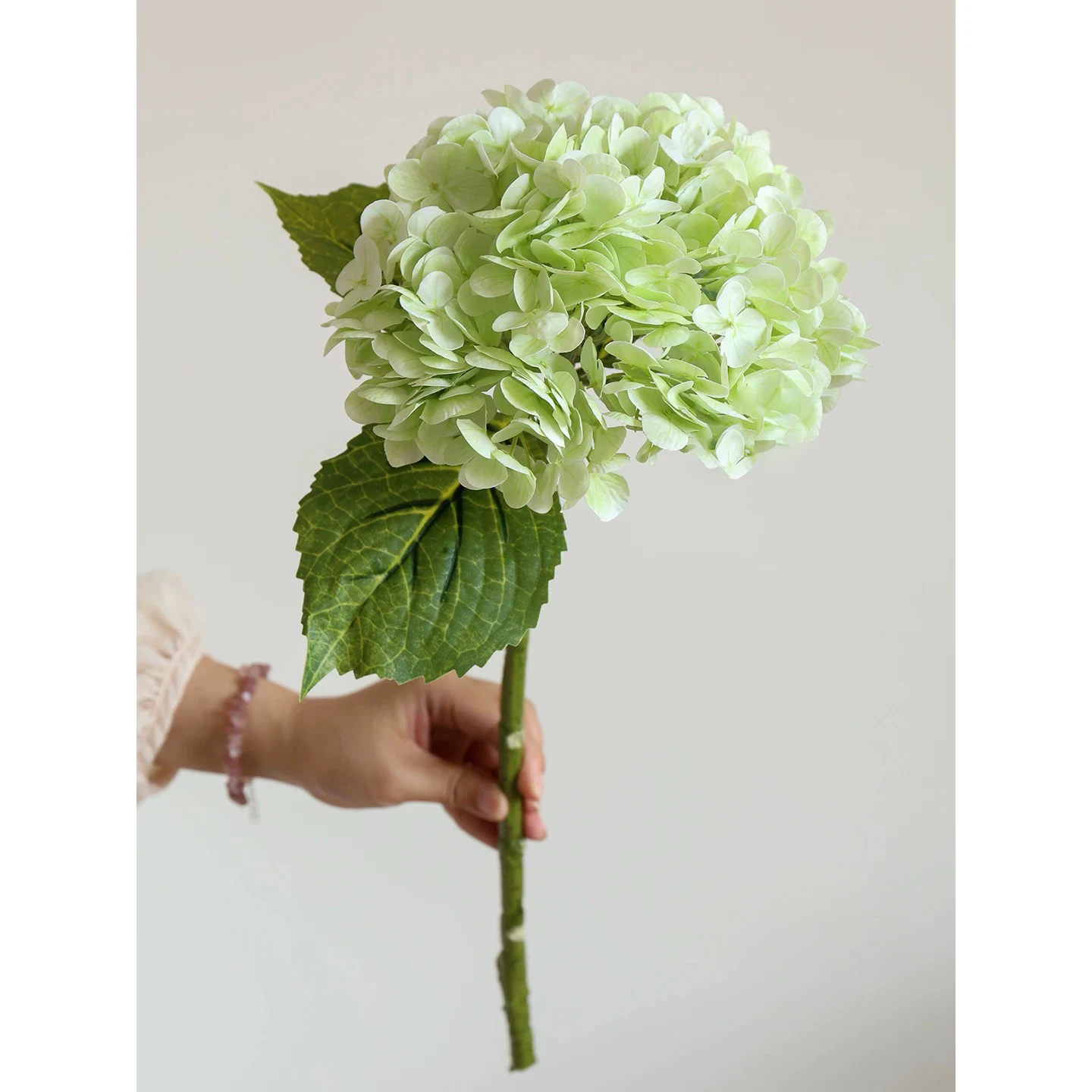 3PCS Green Hydrangea Artificial Flowers Like Real Hydrangea Flowers Decor Wedding Arrangement Flowers Decor Bridal Bouquet 3Pcs