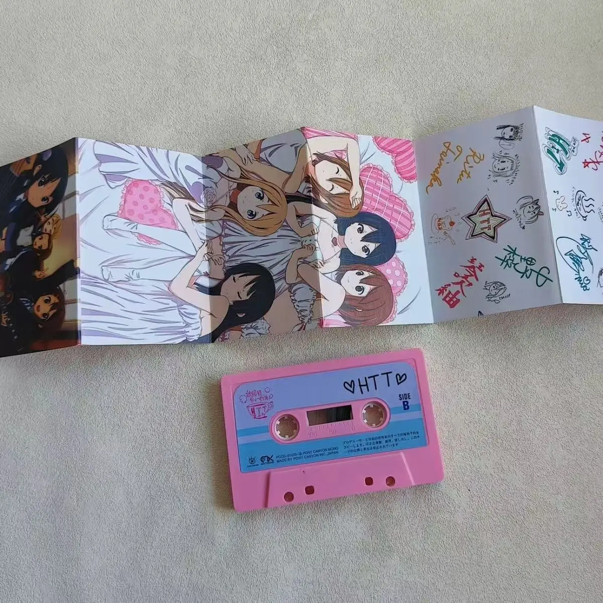 New Anime K-ON P-MODEL Hirasawa Yui Music Tape Hokago Tea Time Album HTT Cassettes Cosplay Walkman Car Recorder Soundtracks Box
