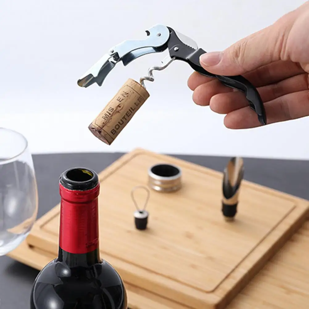 5pcs/Set Wine Opener Labor-saving Wing Corkscrew Wine Cork Opener With Stopper Ergonomic Fast Remove Wine Corkscrew For Party