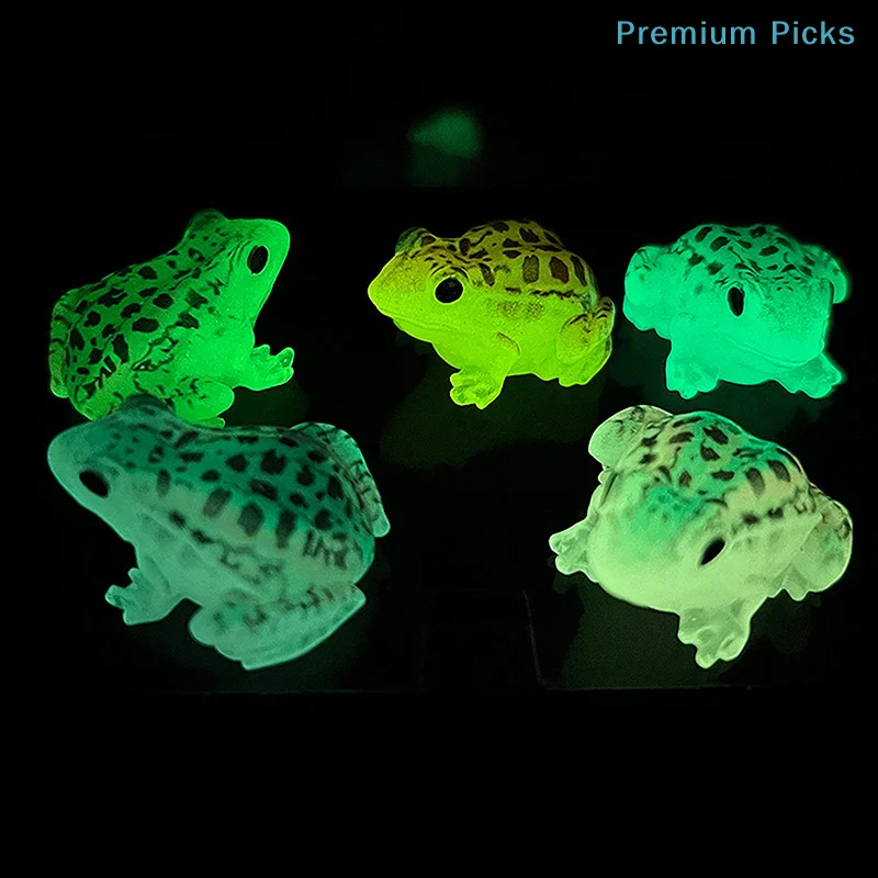 portableLuminous Toad Small Frog Model Decoration Micro Landscape Doll House Decoration Desktop Decoration