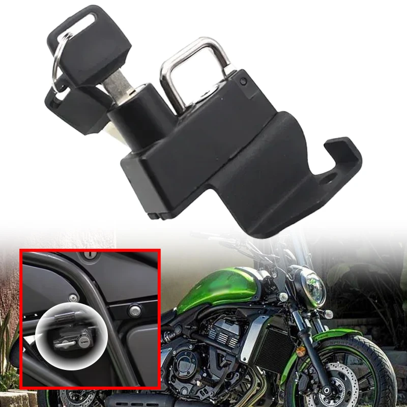 

For Kawasaki VN650 Vulcan S650 2015-2019 Helmet Lock Motorcycle Accessories Helmet Lock Aluminum Security Anti-theft with 2 Keys