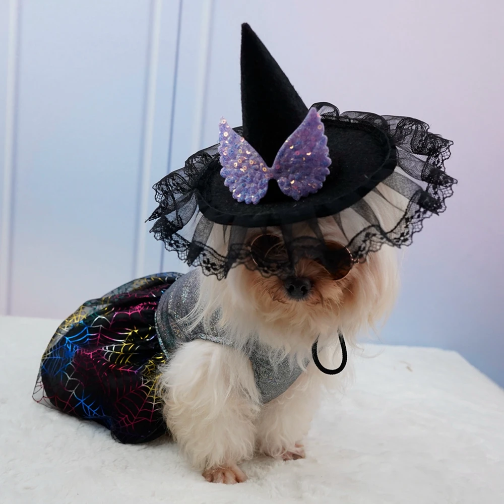 Dog Hat Funny Pet Hat Cat Cap Accessories Pet Headgear Christmas Halloween Pet Witch Wizard Hat Costume Dog Accessories