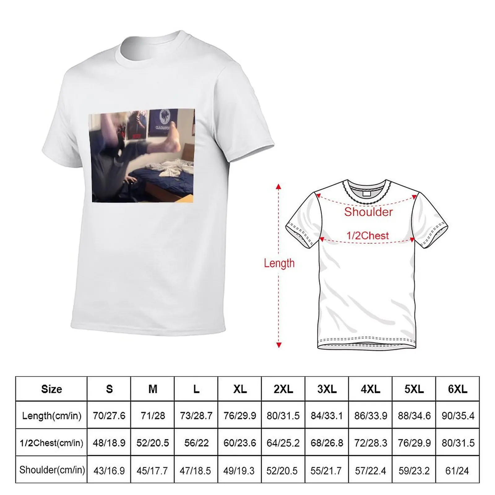 xQcOW Foot Desk Slam T-Shirt Basic Solid Color Short Sleeve T-Shirt