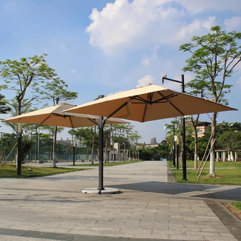

Outdoor large double-ended sun umbrella terrace garden parasol
