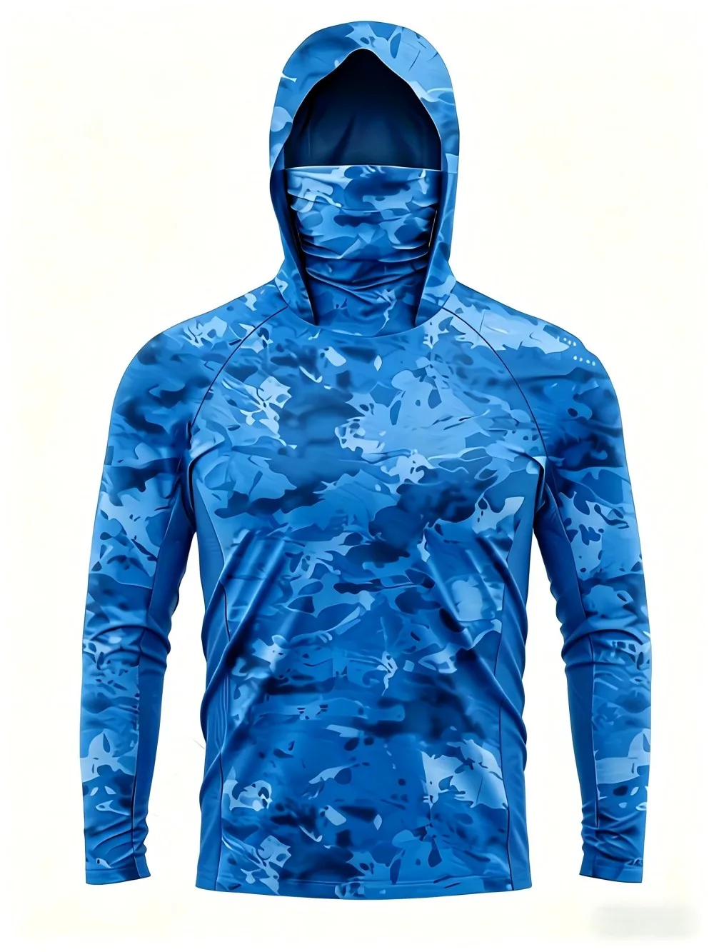 European and American Men's Summer Fish Print Comfortable Breathable Fishing Suit Long Sleeved T-Shirt Outdoor Casual Top image 5