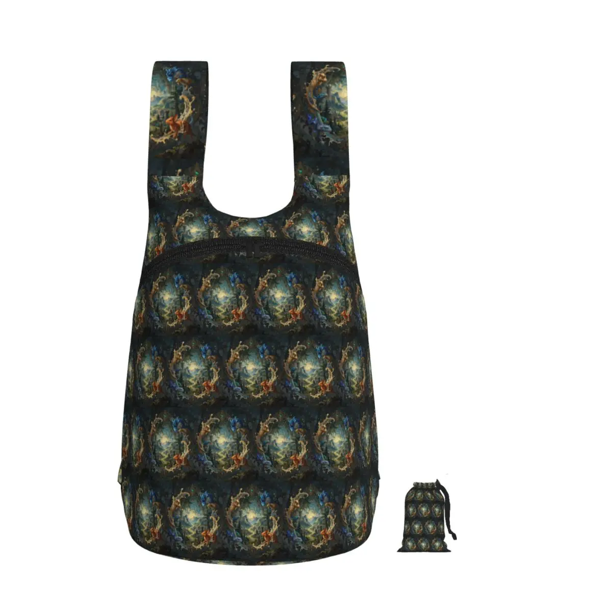 Mythical Circle Of Creatures And A Magical Fantasy World Backpack Student Storage BookBag Kids School Bag Computer Shoulder Bags