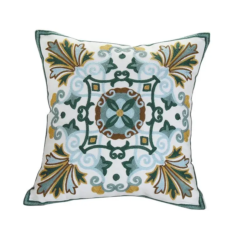 1pcs Beautiful Flower Embroidered Cushion Cover Cartoon Elephant Geometric Patterns Pillowcase Home Sofa Decoration Pillow Case