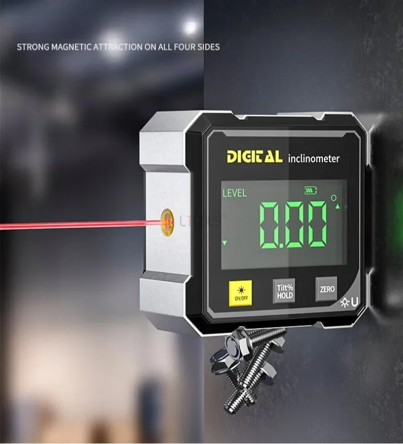 Digitales Taschen-Winkelmessgerät Multifunktionaler Digitaler Winkelfinder Neigungsmesser 360-Grad-Messung Laser-Nivelliergerät – Detail 5