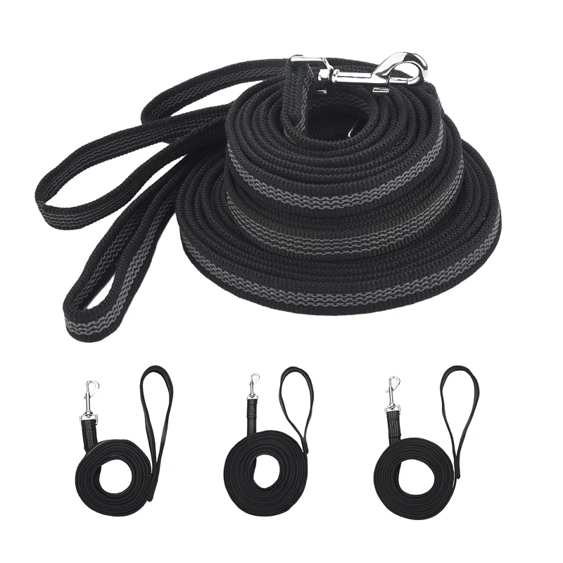 

New Anti-skid Rubber and nylon medium and Large dog leash Hand-held design big dog chain training supplies Pet traction rope