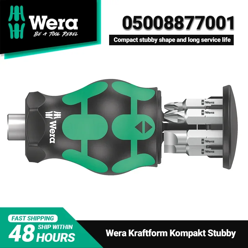 

WERA Kraftform Kompakt Stubby Magazine Ergonomic 2-component Handle for Precise Work Screw Driver 05008877001