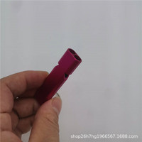 2pcs Aluminum Dual Tube Survival Whistle for Outdoor Emergency Double Frequency Training Referee Camping Survival Tool
