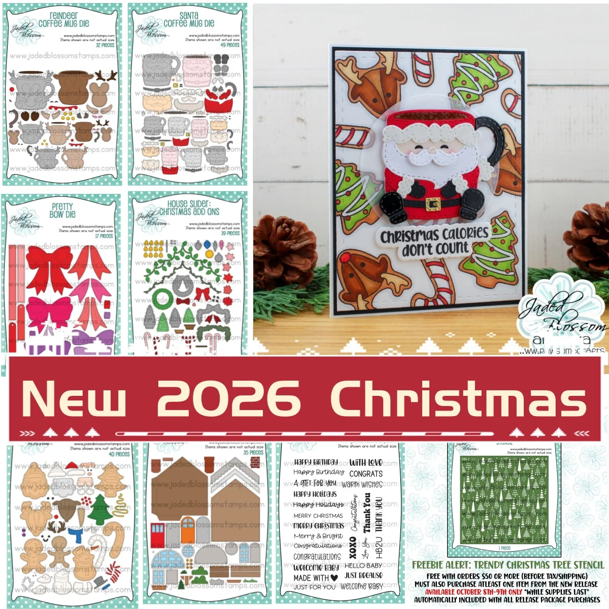 Gnome Christmas Santa Coffee Mug Dies House Sugar Cookie Metal Cutting Dies Clear Stamps Stencil for DIY Gift Card Scrapbook 202