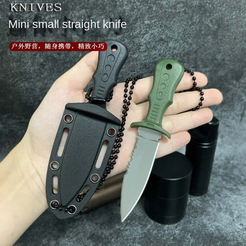 Tactical knife Outdoor portable camping knife new multi-functional portable knife, necklace mini knife, a must for self-defense