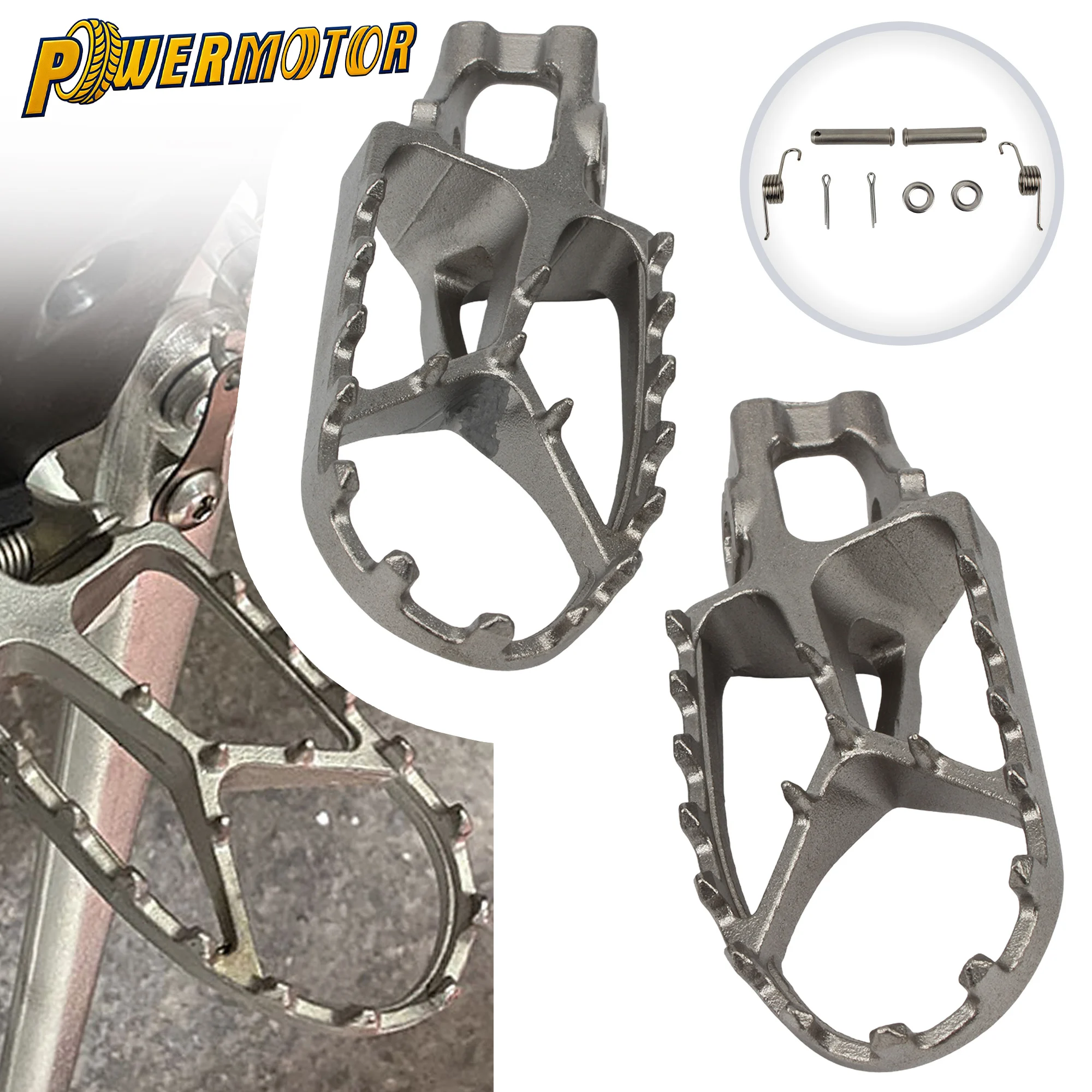 

Motorcycle Foot Pedals Footpegs Footrest Foot Peg Pin Clamp Spring Kit For KTM EXC SX XCW HUSQVARNA FE TC TE TX FX 2016-2023