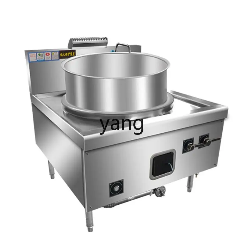 

lhh commercial gas large pot stove with high stainless steel soup pot