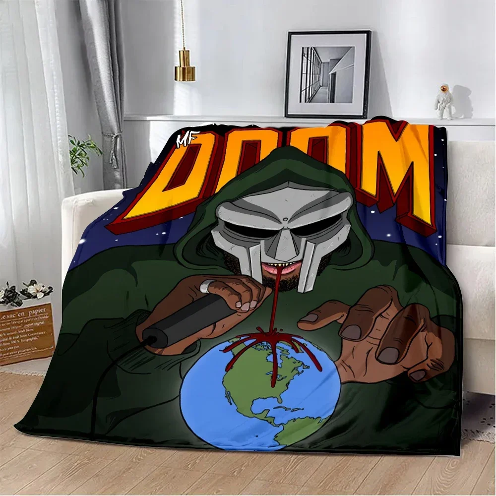 2026 Rapper M-MF DOOM Hot Singer Printed Blanket Picnic Blankets Warm Blanket Soft And Comfortable Blanket Home Travel Birthday