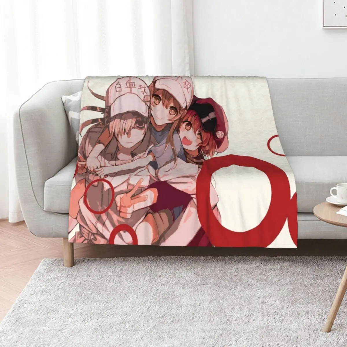 Cells At Work 2 Throw Blanket Sleeping Bag Multi-Purpose christmas decoration Decoratives Tourist Bed linens Blankets