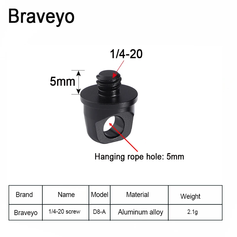 1/4 3/8 Inch Camera Lanyard Screw Hand Strap Shoulder Strap Quick Release Mount Screw Non-slip Photography Accessories For Dslr