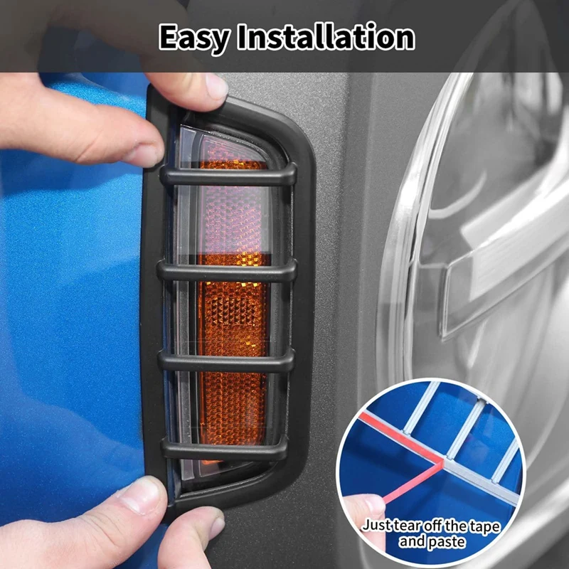 Front Turning Light Lamp Side Warning Lamp Frame Cover For Ford Bronco 2021-2024 Exterior Accessories