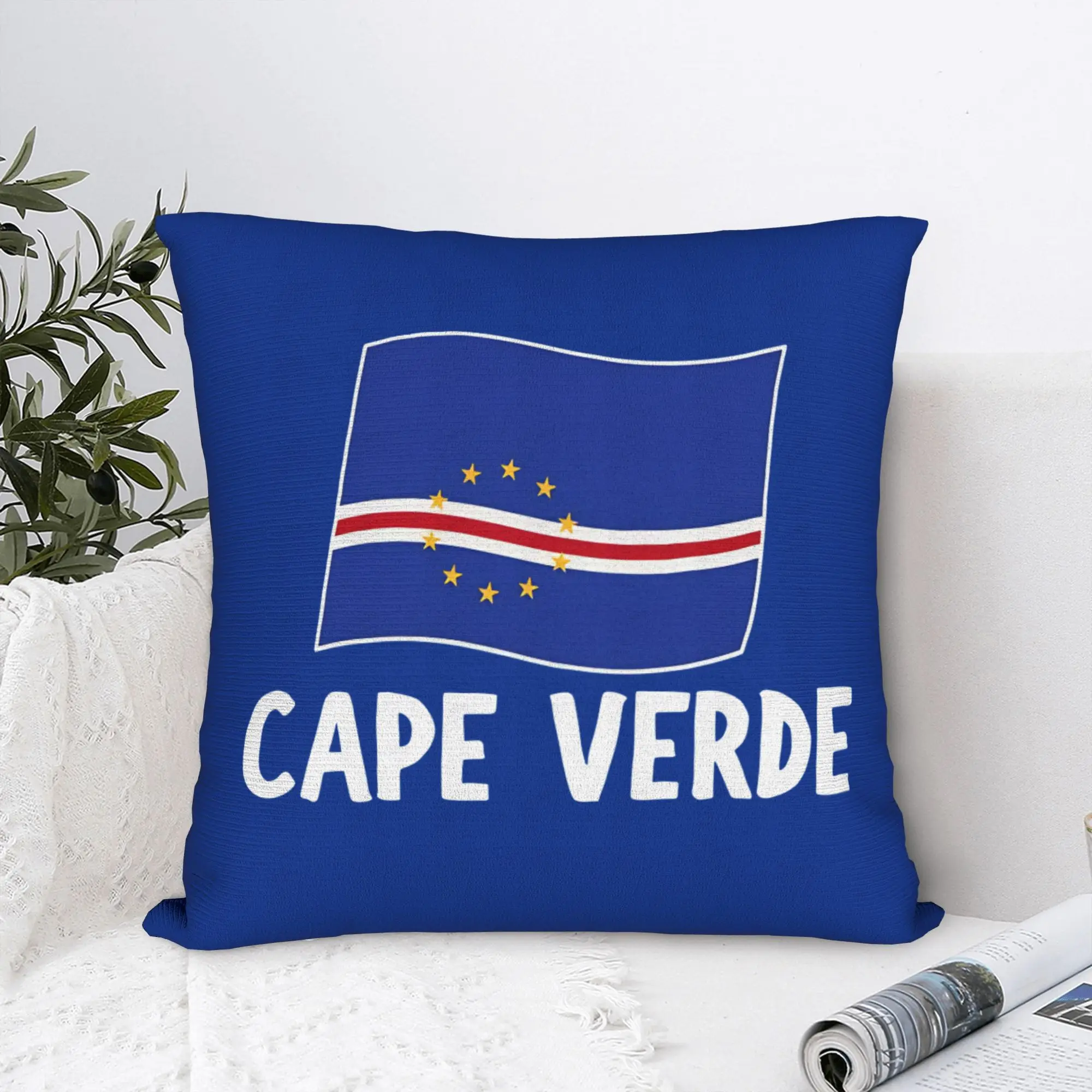 Cape Verde Cape Verdean  Pillowcase Polyester Cushion Cover Gift  Throw Pillow Case Cover Home Zipper 18'