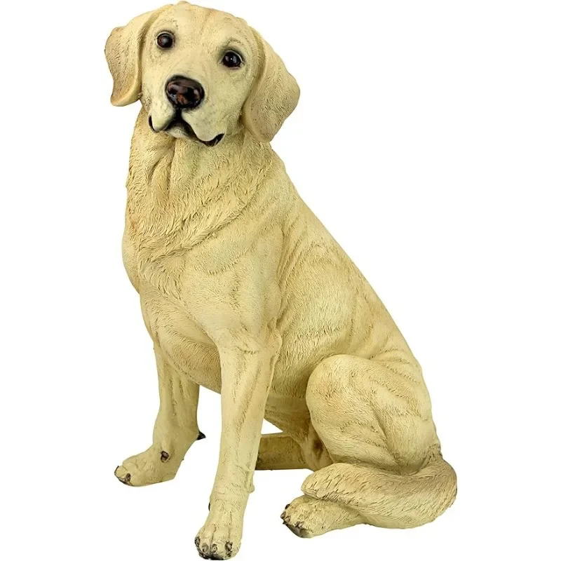 

Design Toscano Golden Labrador Retriever Dog Garden Statue 15 Inch Full Color Living Room Decoration Statues for Decoration